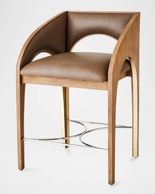 Arches Leather Counter Stool 24"